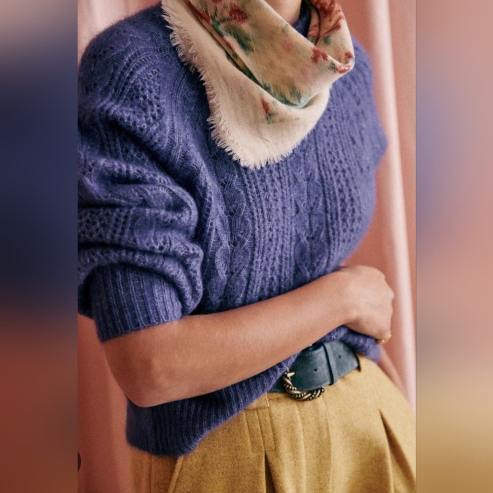 Sezane Scarlett Sweater Brand New - Mauve in size M